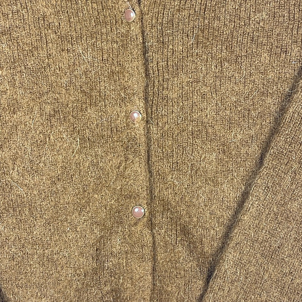 Sezane Super Kid Mohair and Alpaca mix Cardigan. Carolyn Kennedy, French girl - Picture 4 of 6